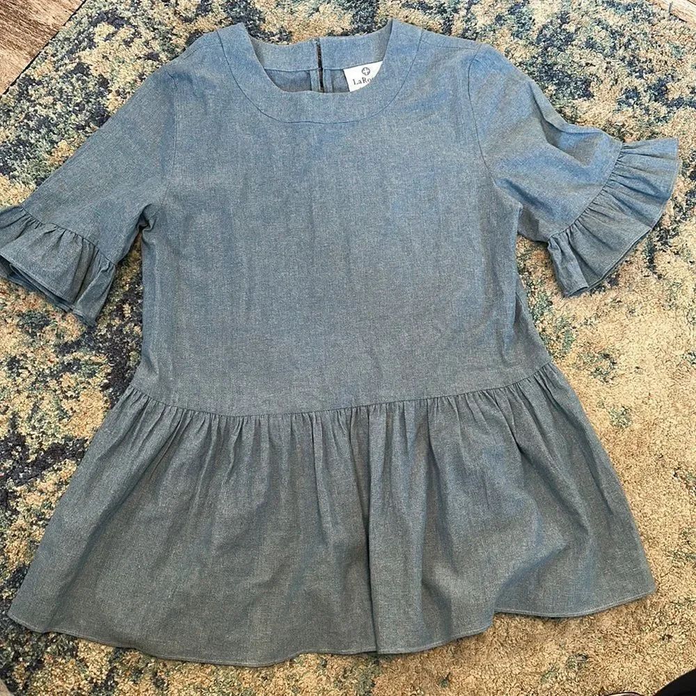 NWOT LaRoque Original Betty B Chambray top